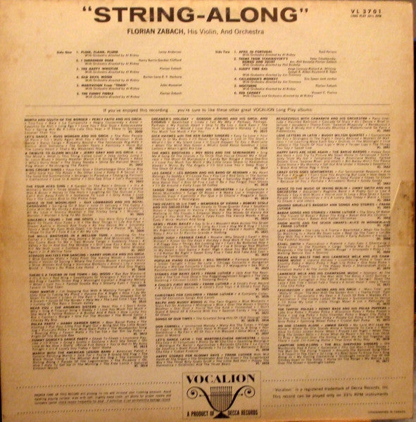 Florian Zabach / String Along - LP USED