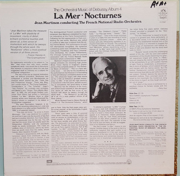Debussy, Jean Martinon, The French National Radio Orchestra / La Mer + Nocturnes - LP (Used)