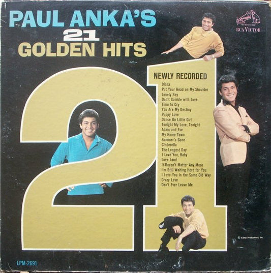Paul Anka ‎/ Paul Anka's 21 Golden Hits - LP Used