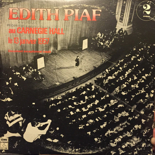 Edith Piaf / Edith Piaf Au Carnegie Hall Le 13 Janvier 1957 - LP USED
