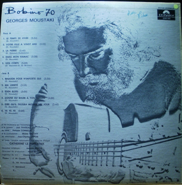 Georges Moustaki / Bobino 70 - LP USED