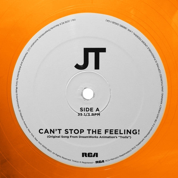 Justin Timberlaje / Can't Stop The Feeling! - LP 12'' orange