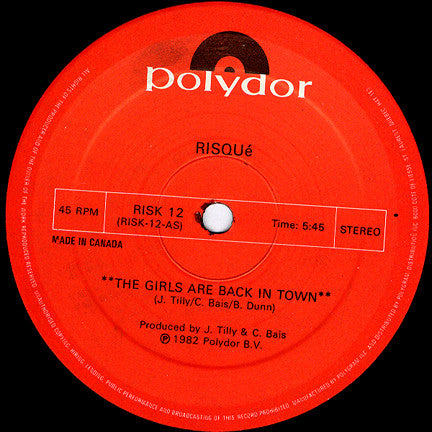 Risqué / The Girls Are Back In Town / Risqué Disco - LP 12' Used
