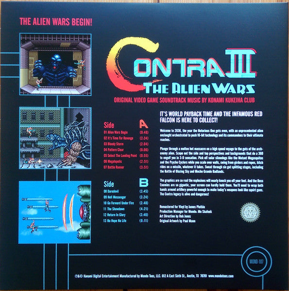 Konami Kukeiha Club \ Contra III: The Alien Wars - O.s.t. - LP