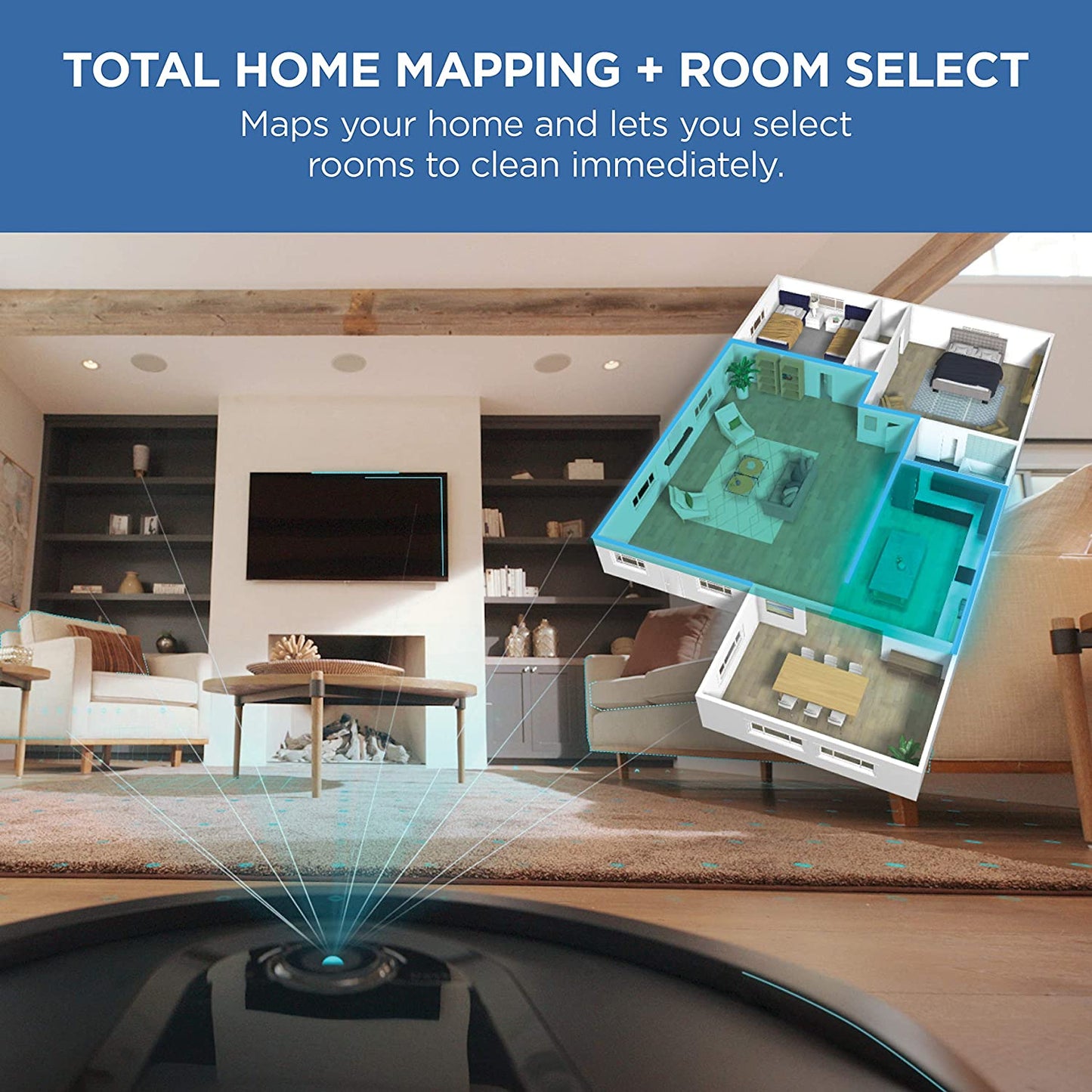 SHARK Robot Vacuum with Self Empty Canister - Factory serviced with Home Essentials warranty - RV1001A