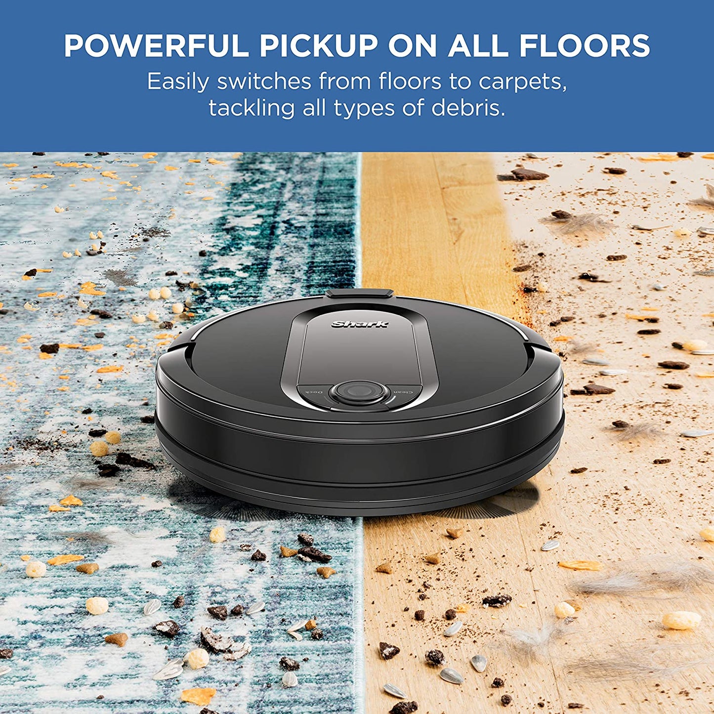 SHARK Robot Vacuum with Self Empty Canister - Factory serviced with Home Essentials warranty - RV1001A