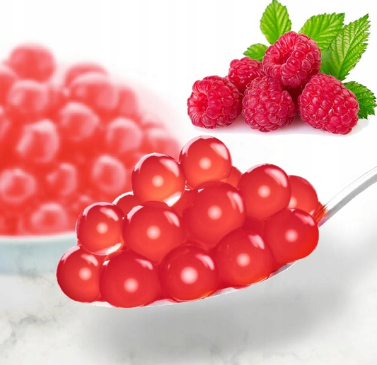 Billes Éclatantes Framboise - Pot de 7 LB - Billes de Tapioca Éclatantes - Livraison Gratuite au Canada pour les Commandes de Plus de 199 CAD