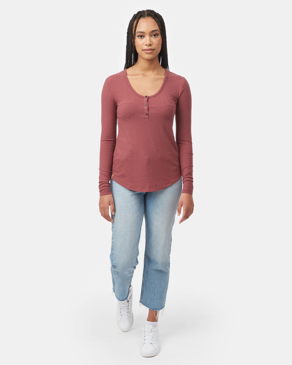Ribbed Henley Longsleeve