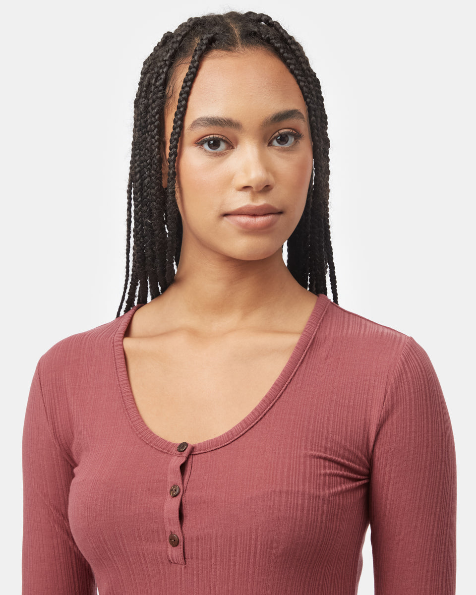 Ribbed Henley Longsleeve