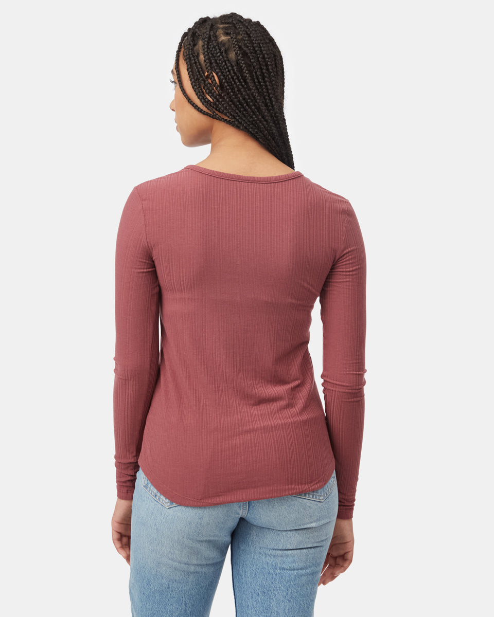 Ribbed Henley Longsleeve