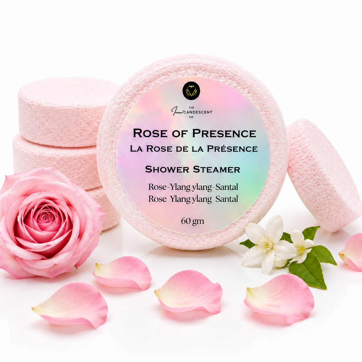 Pastille de douche aromathérapie Rose of Presence – Rose et géranium