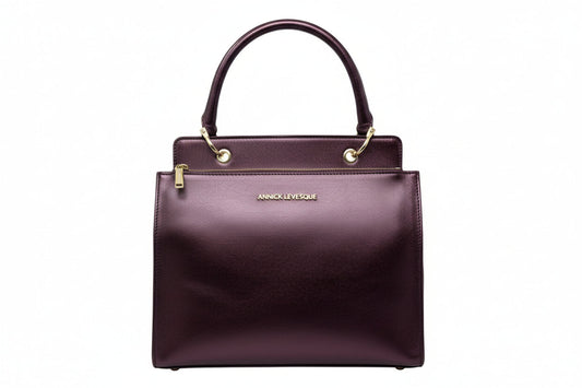 Sac à Main en Cuir Véritable Aubergine - Chloé