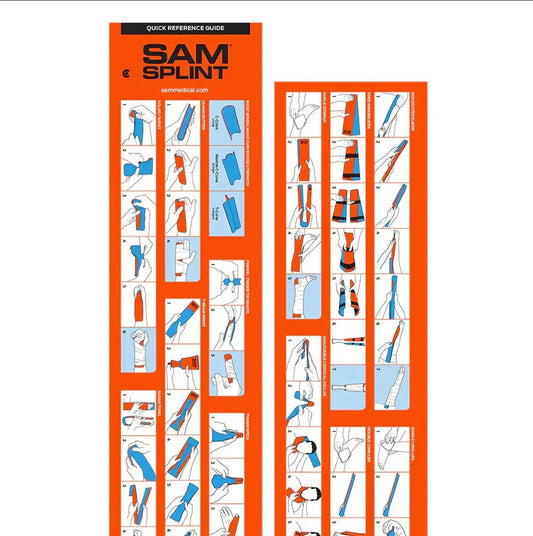 Attelle SAM – Guide de référence rapide de poche, pliable