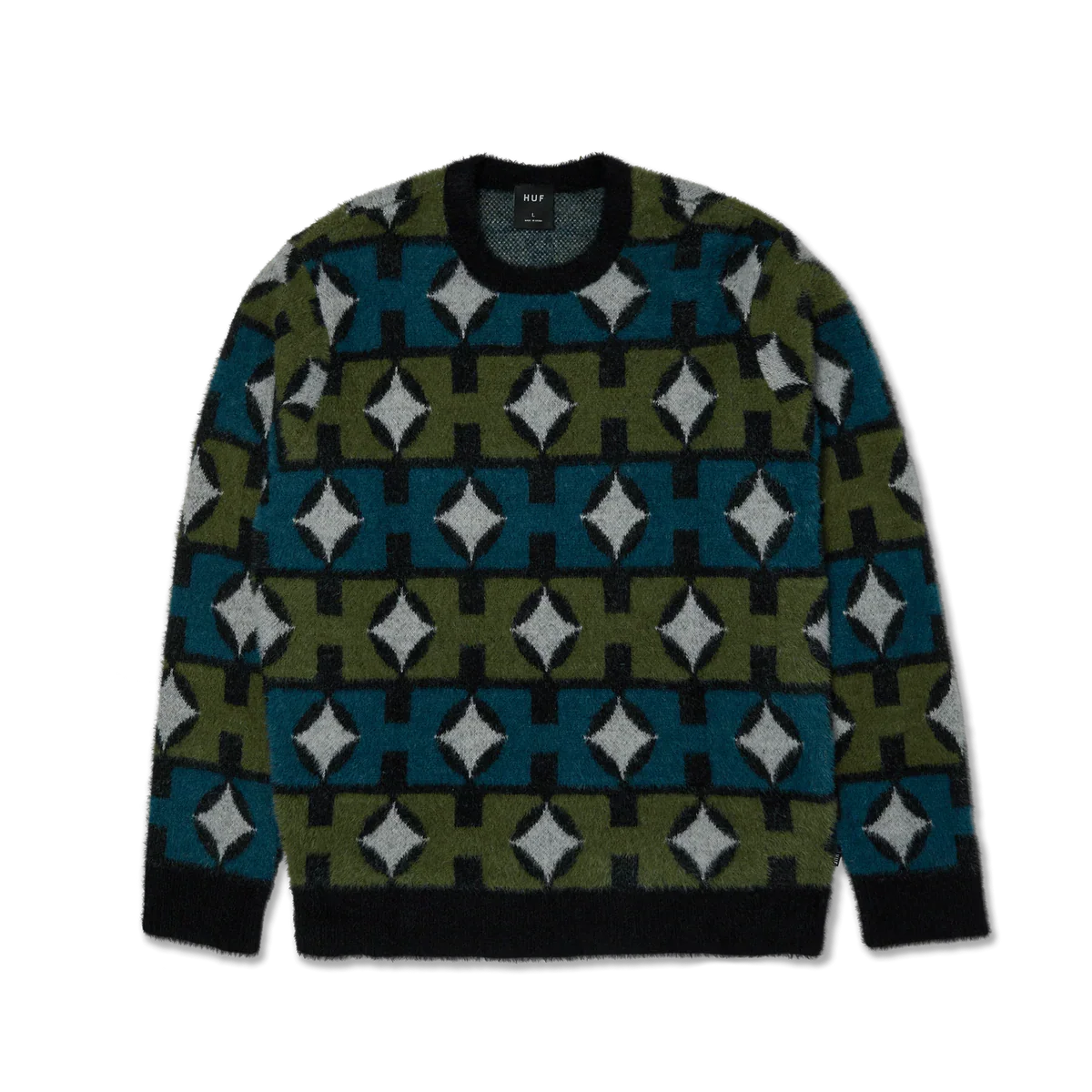 HUF 'Space Age' Crewneck Sweater - Pine