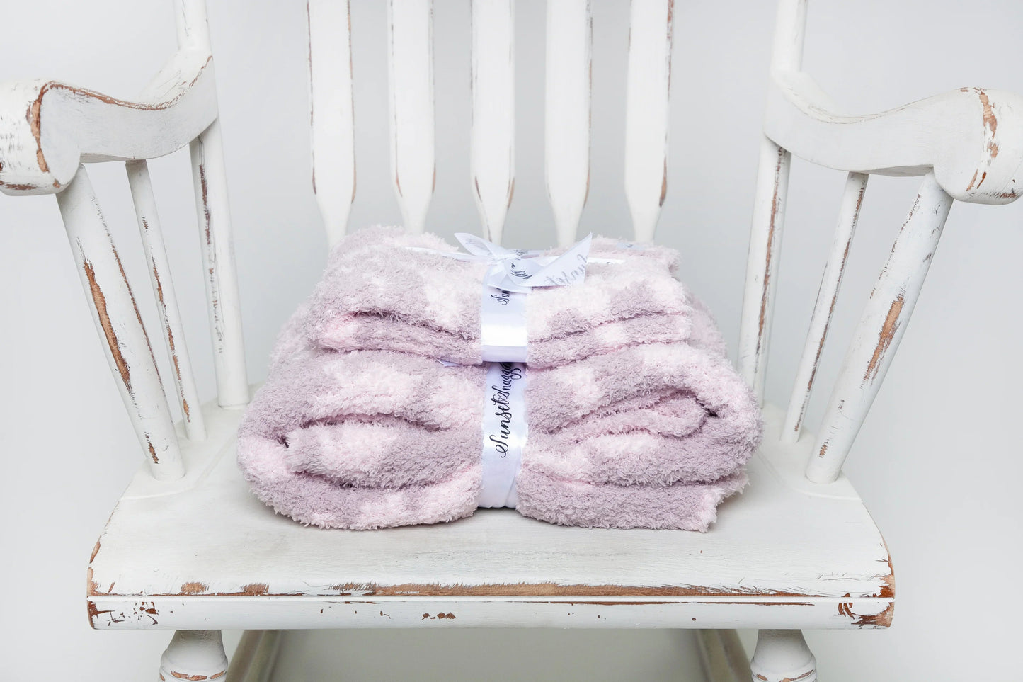 Iced Lilac & Powder Vintage Floral Print Lovey