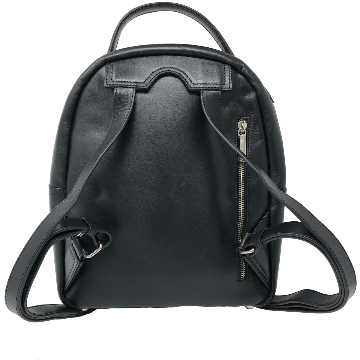 Sac à dos en Cuir véritable Noir, Eve