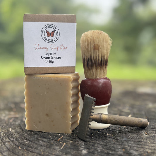 Pain de Savon de Rasage | Légèrement parfumé à la bière et à l'argile