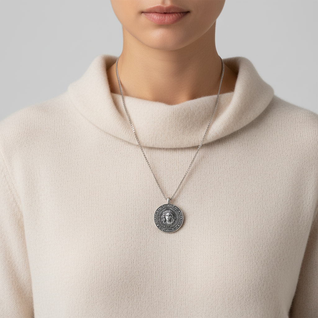 The Shield of Athena — Made-to-Order Pendant in Silver or Gold