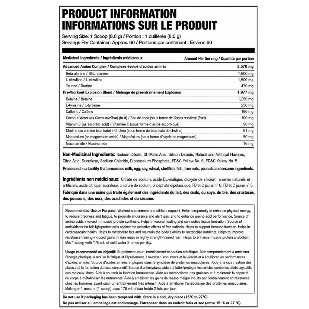 Six Star PRE-WORKOUT EXPLOSION, 60 Servings