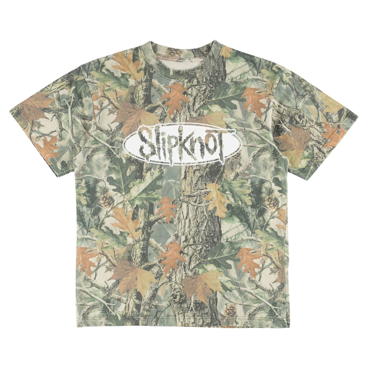 Welcome x Slipknot 'Oval Logo' Boxy Tee - Camo