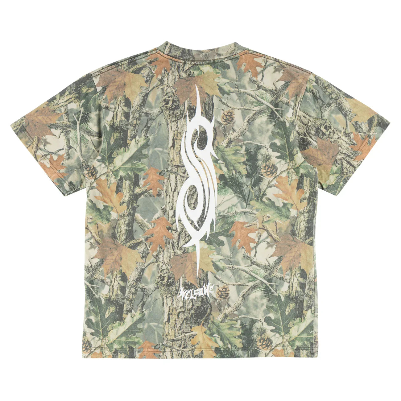 Welcome x Slipknot 'Oval Logo' Boxy Tee - Camo