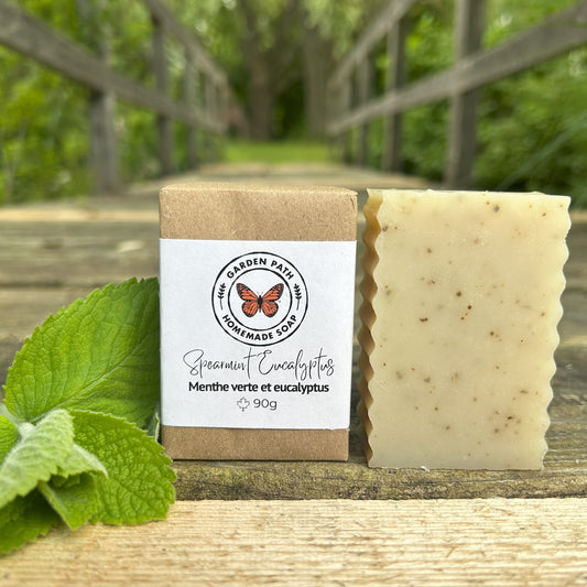 Savon en pain Menthe verte Eucalyptus | Huiles essentielles et ingrédients 100% naturels