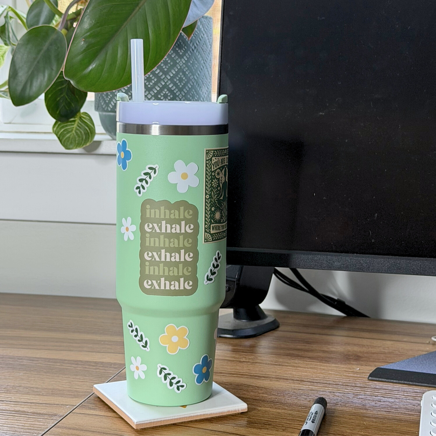 Inhale Exhale Sticker