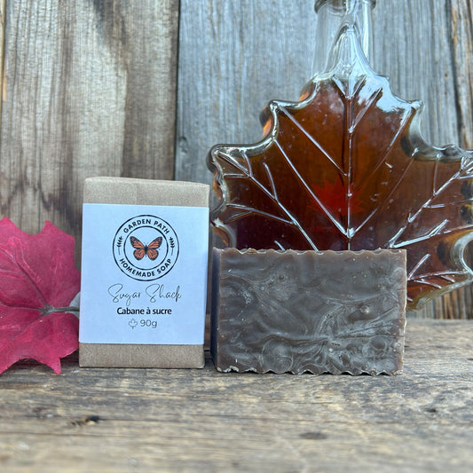 Savon artisanal sucre d'érable | Léger parfum d'érable et exfoliant naturel au sucre d'érable