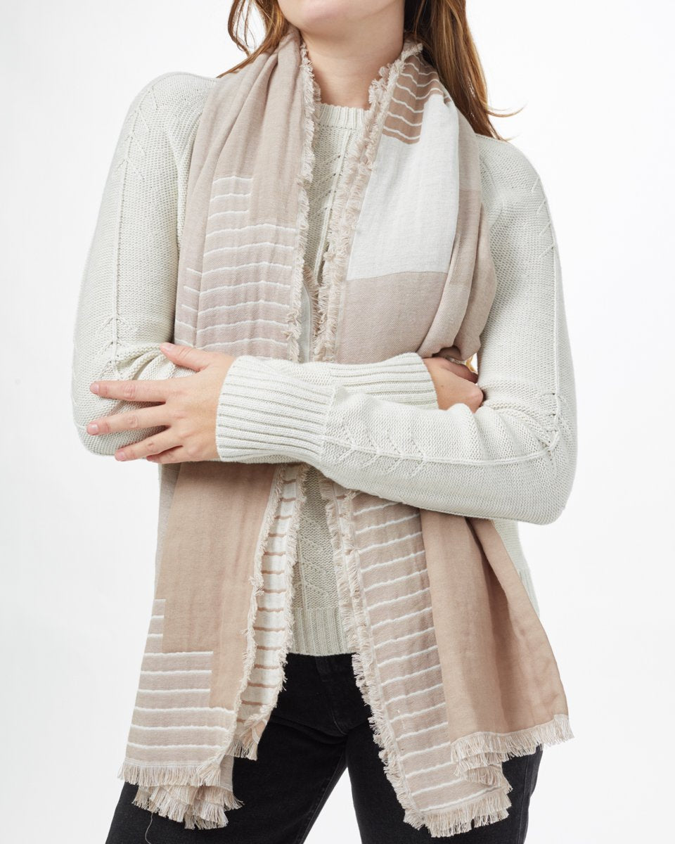 Organic Cotton Peaks Blanket Scarf