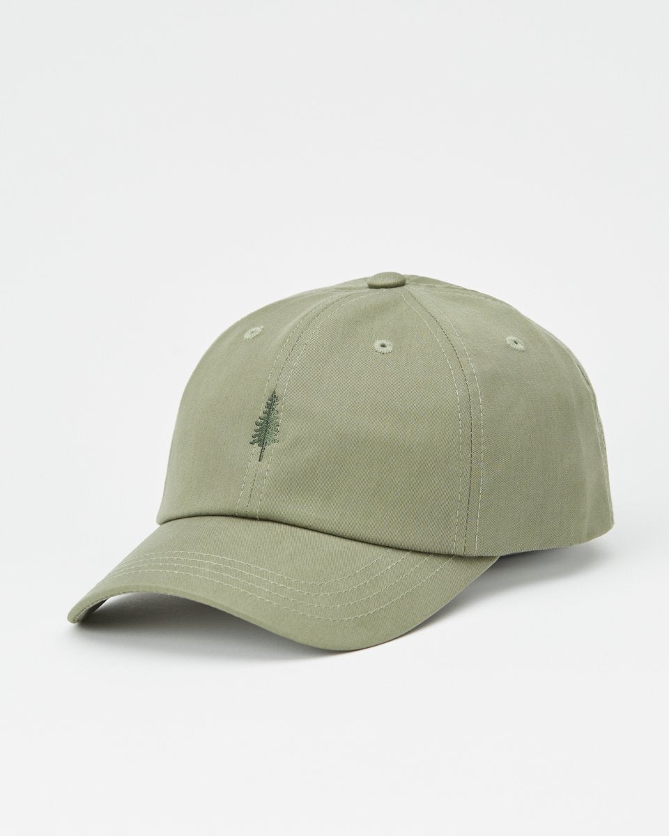Tree Embroidery Tencel Peak Hat