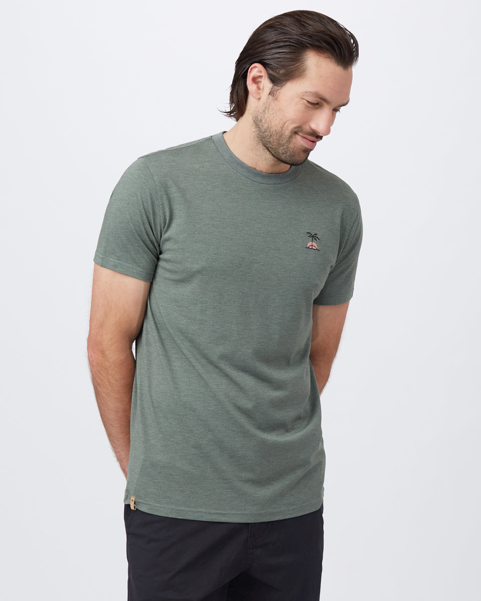 Palm Sunset Embroidery T-Shirt