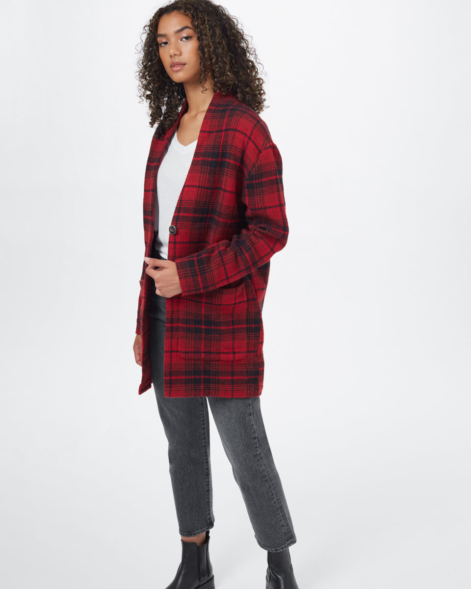 Flannel Cocoon Cardigan