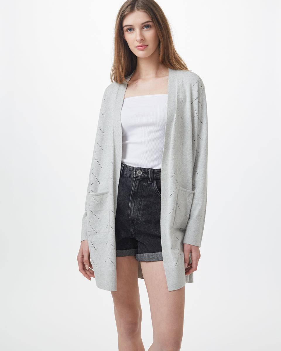 Highline Cotton Sage Tree Stitch Cardigan