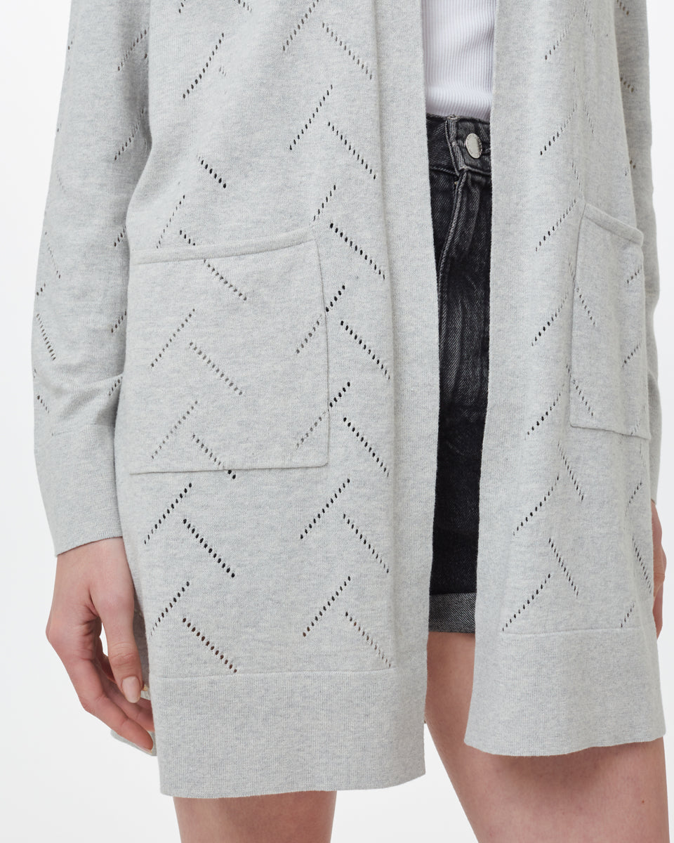 Highline Cotton Sage Tree Stitch Cardigan