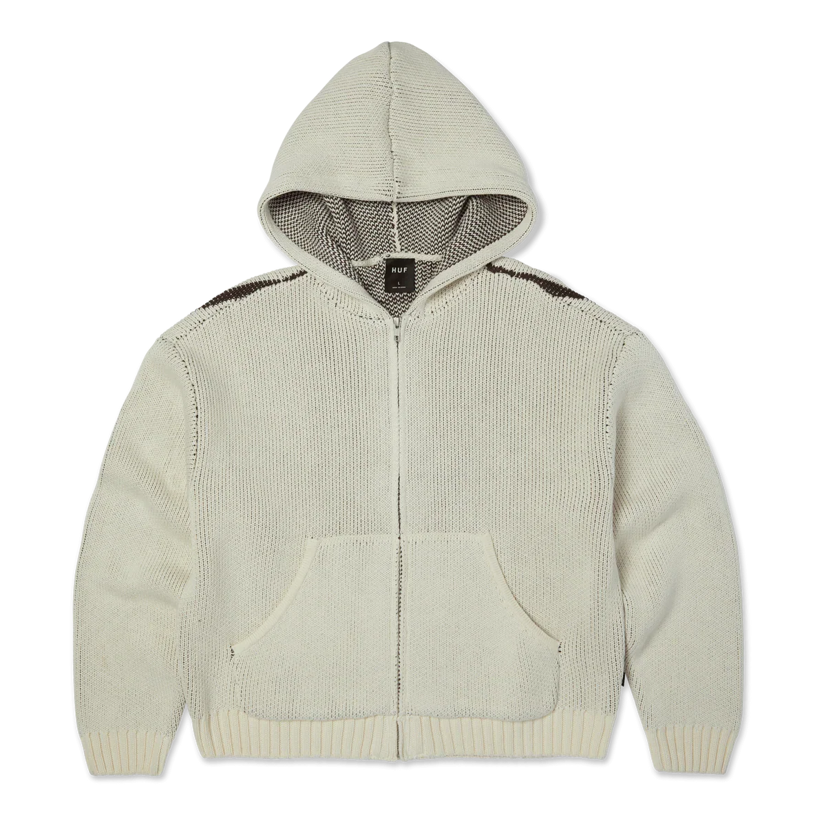 HUF 'Token' Zip Hooded Sweater - Bleach