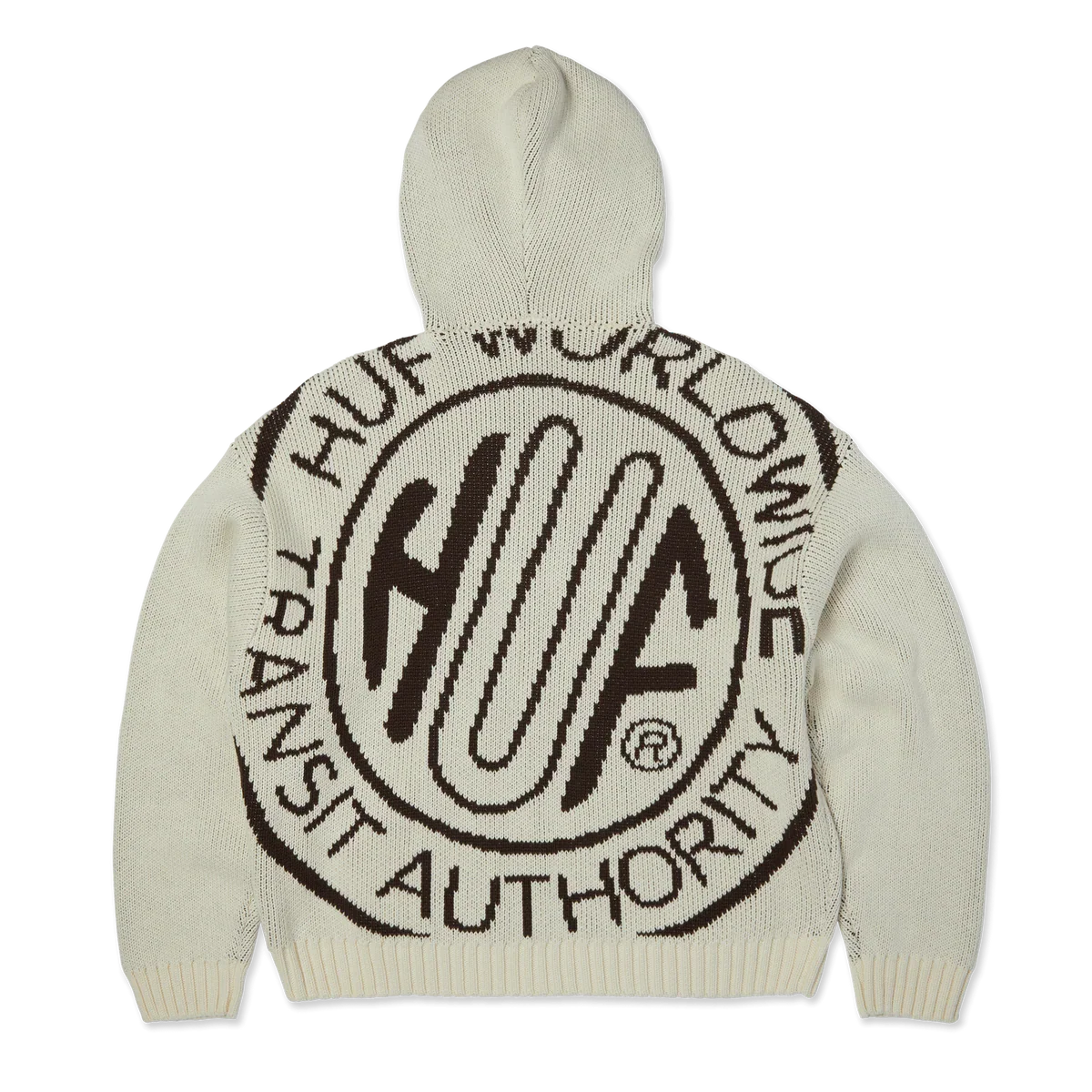 HUF 'Token' Zip Hooded Sweater - Bleach