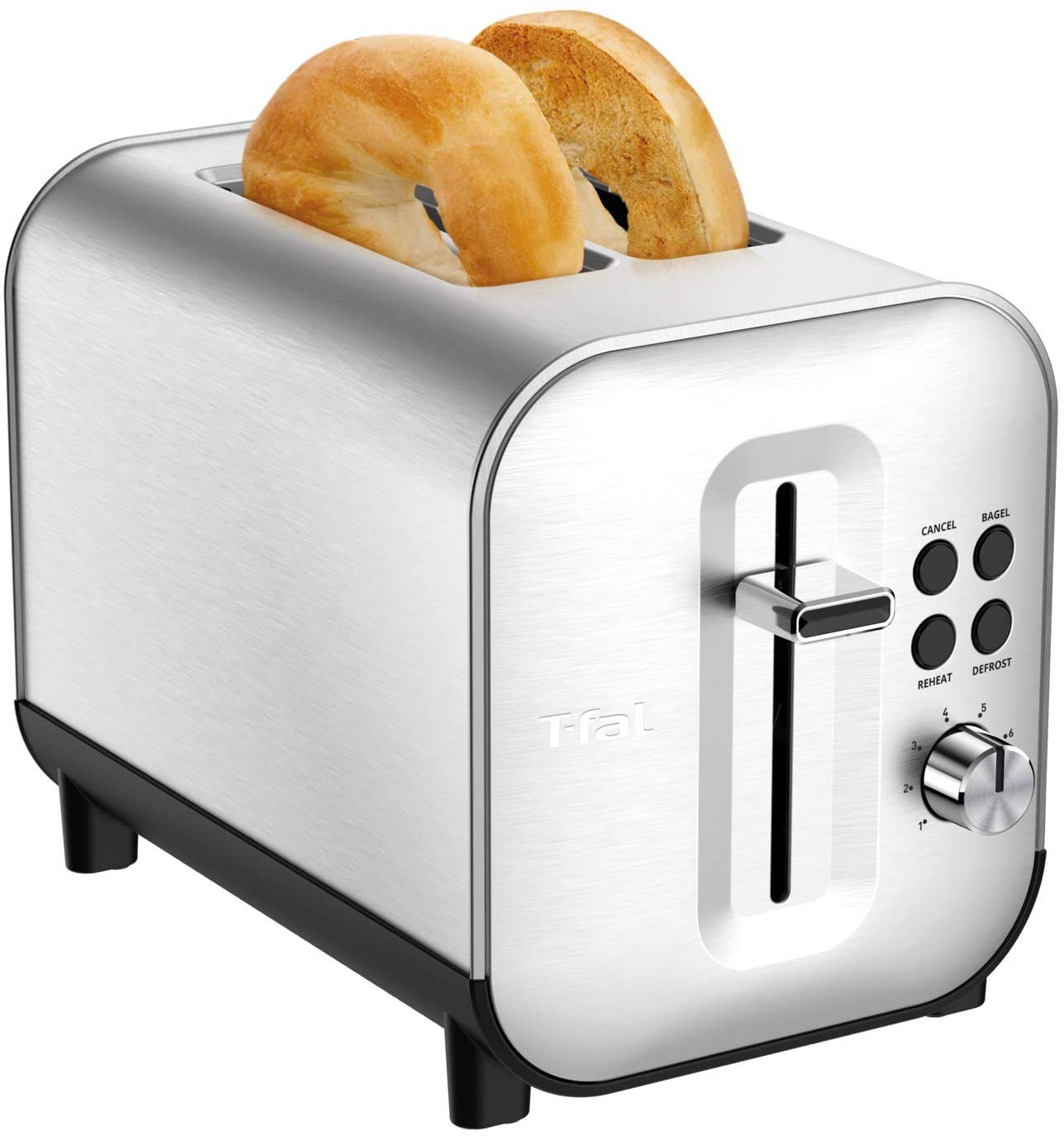 T-FAL 2 Slice Stainless Steel Toaster - Blemished package with full warranty - TT682D50