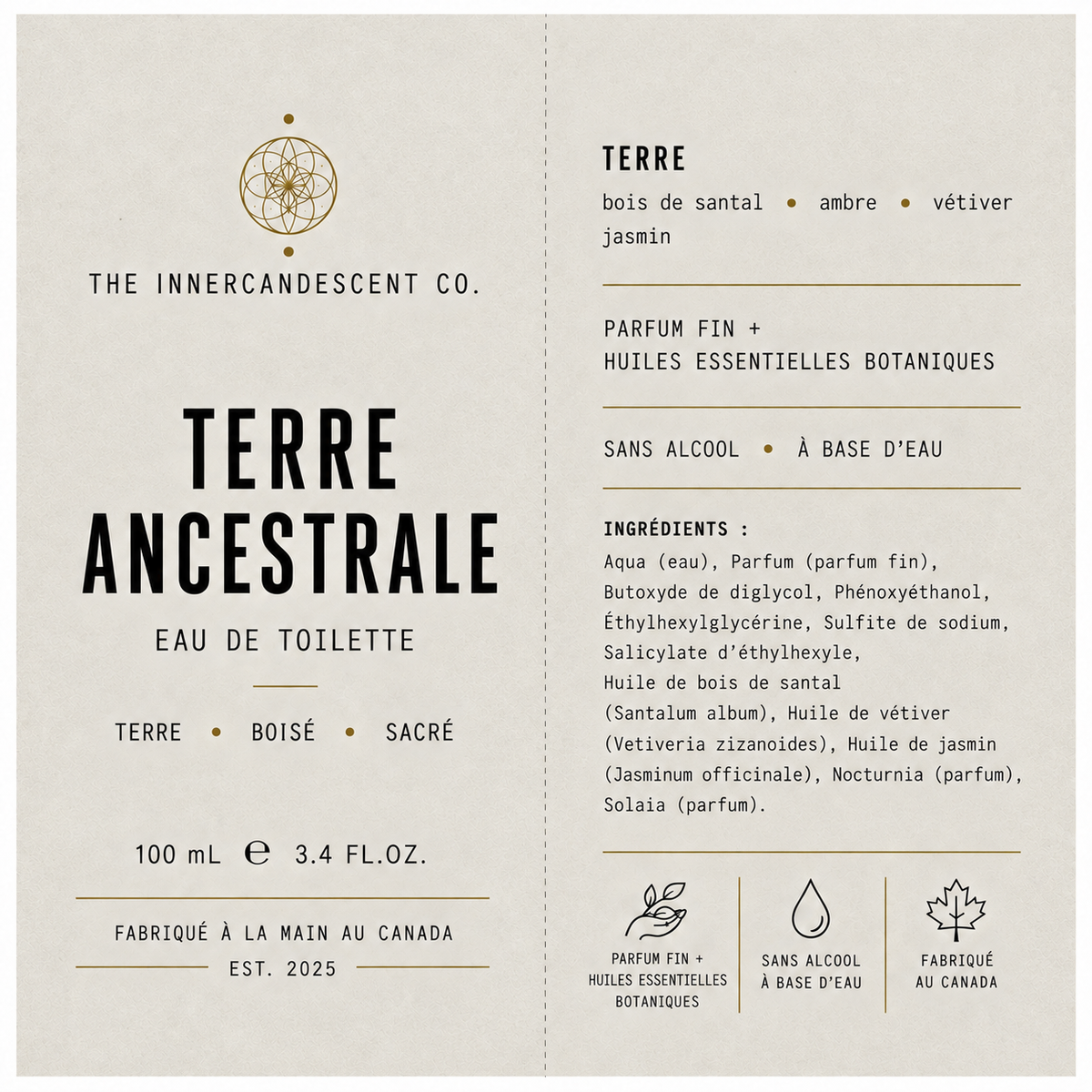 Eau de toilette Ancient Ground – Élément Terre