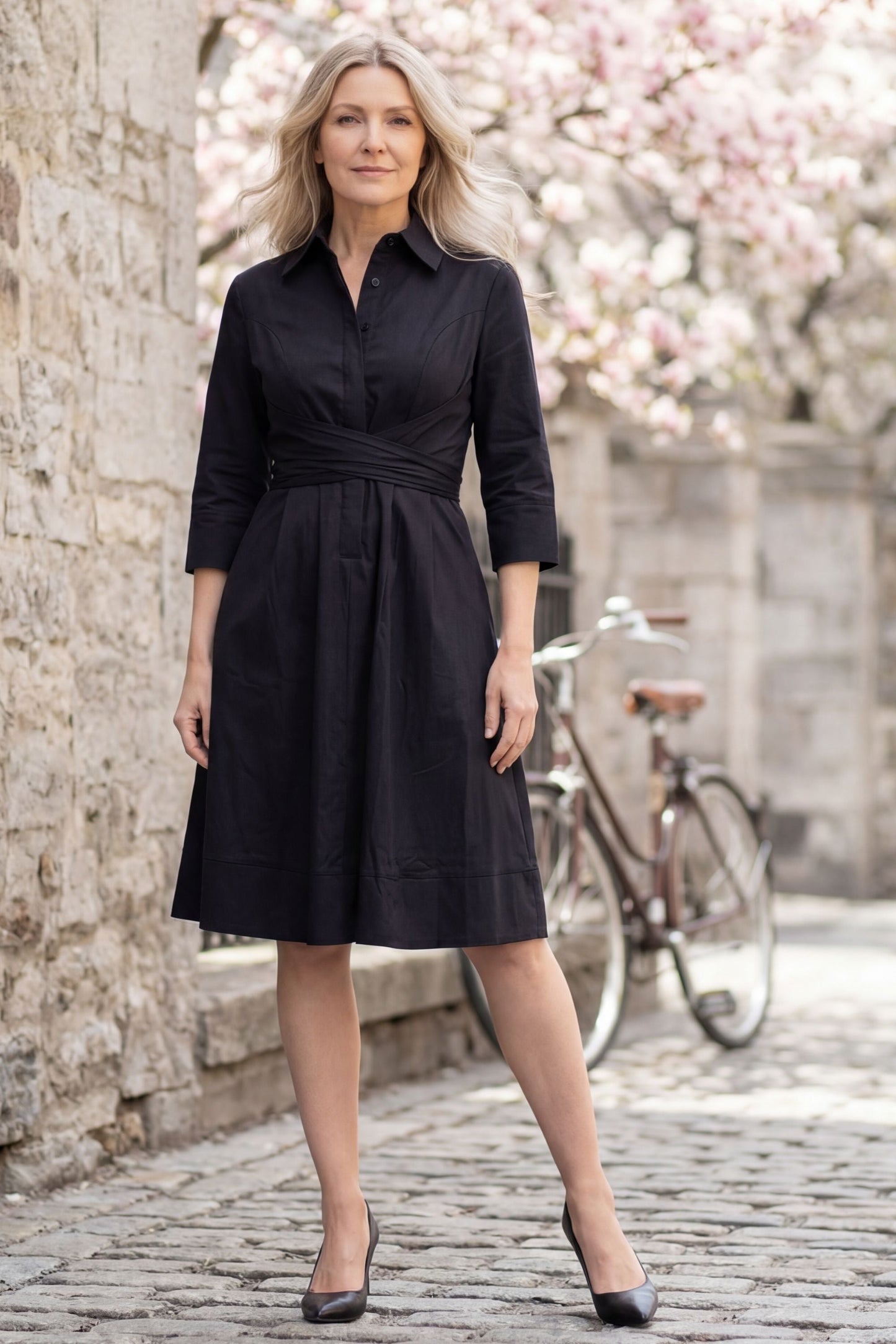 Tessa Twist Front Shirt Dress Fit & Flare