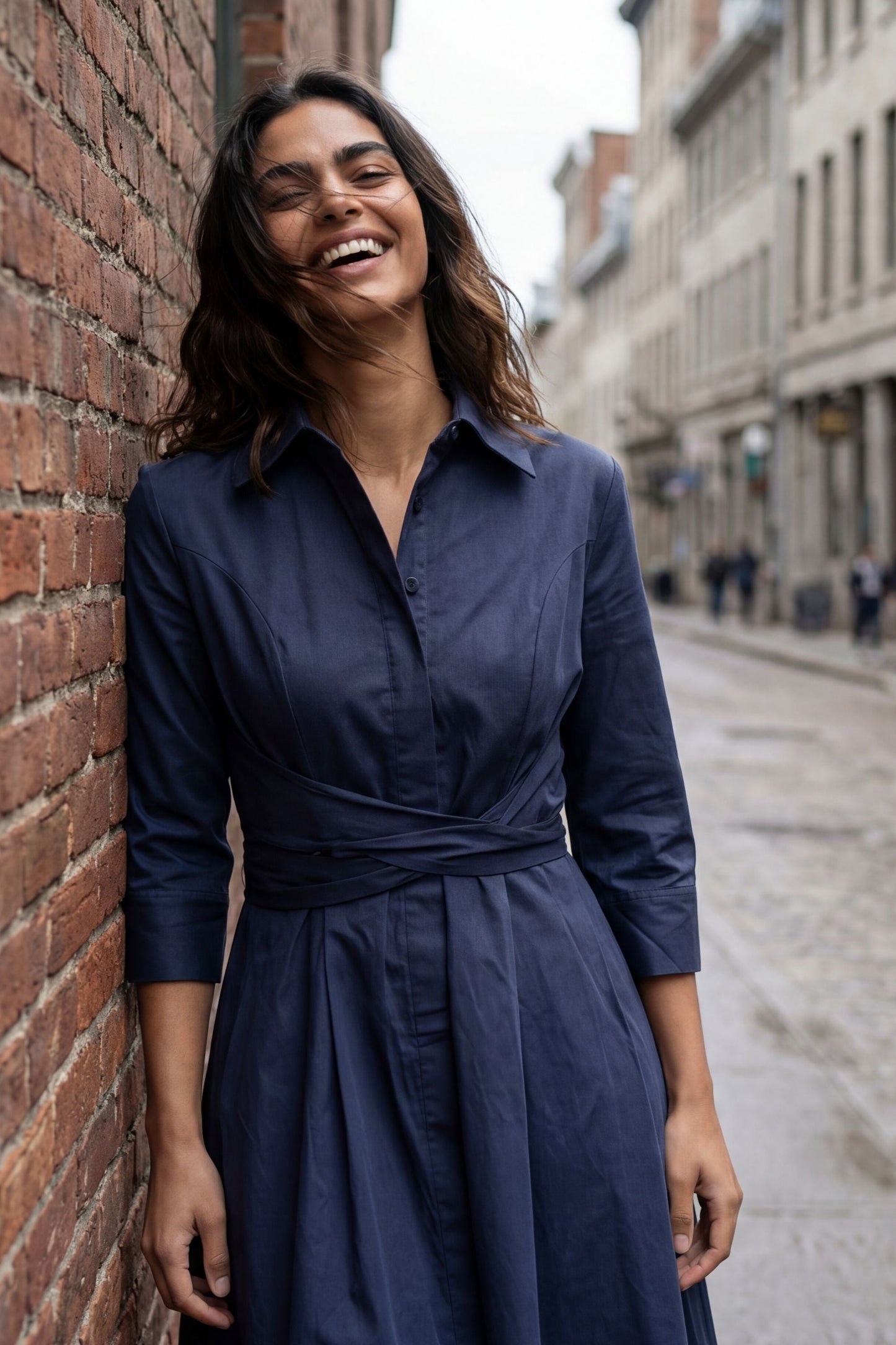 Tessa Twist Front Shirt Dress Fit & Flare
