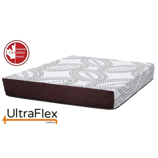 Matelas Orthopédique UltraFlex® SERENITY, en Mousse Viscoélastique à Gel Intelligent de Qualité Supérieure, Écologique (Fabriqué au Canada)