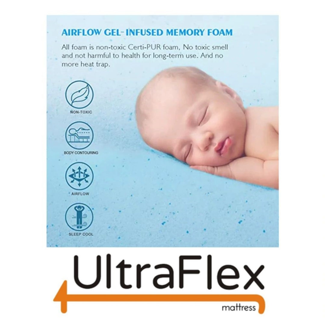 UltraFlex® ESSENCE Orthopedic Gel Memory Foam, Natural Comfort, Balanced Support, Eco-friendly Mattress (Made in Canada)