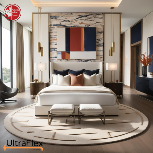 Matelas hybride écologique UltraFlex® DESIRE, avec ressorts ensachés orthopédiques et mousse de qualité supérieure (Fabriqué au Canada)