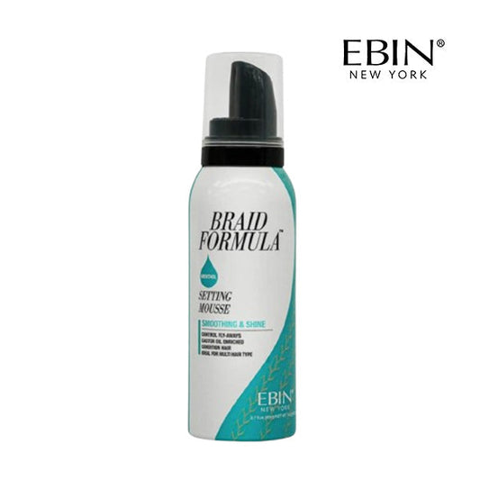 EBIN NEW YORK BRAID FORMULA SETTING MOUSSE – SMOOTHING & SHINE PEPPERMINT 2.7OZ