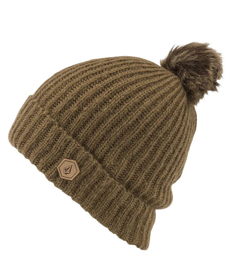 Volcom 'Lula' Pom Beanie - Coffee (Women's)