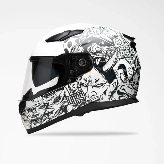 Voss 988 Moto-1 Populace Full Face Matte Motorcycle Helmet