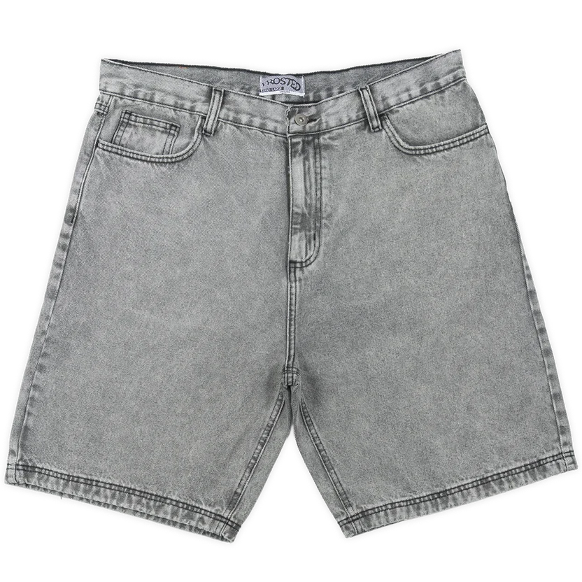 Frosted Skateboards 'Wavy' Baggy Jeans Shorts - Acid Grey