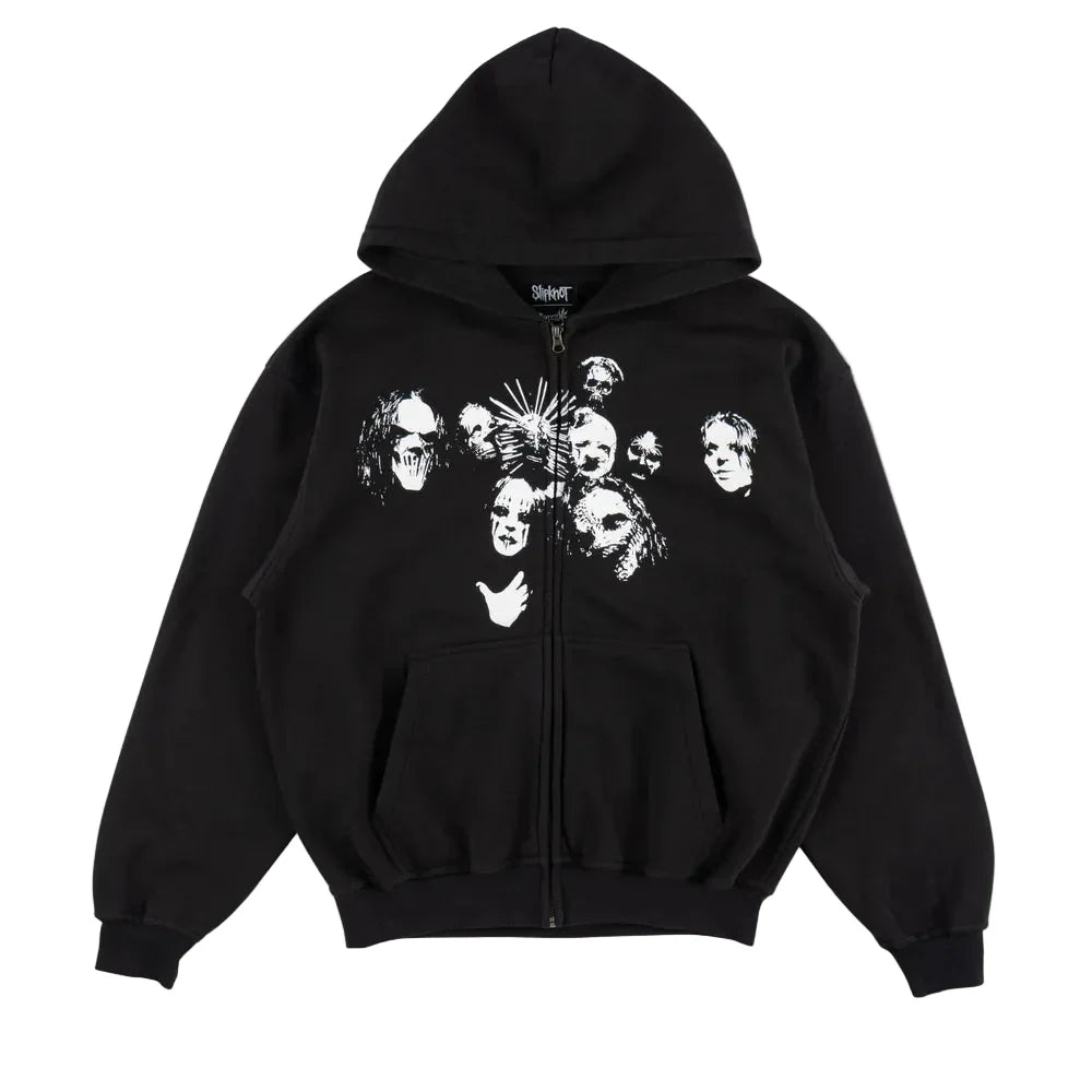 Welcome x Slipknot 'Nonagram' Zip-Up Hoodie - Black