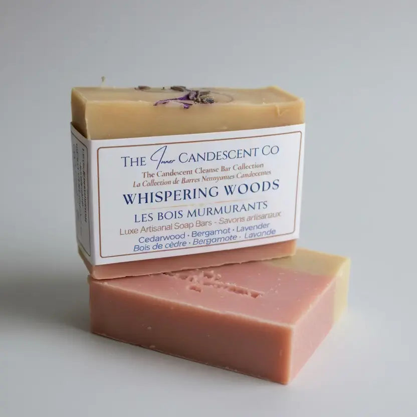 Savon artisanal Whispering Woods – Cèdre et lavande