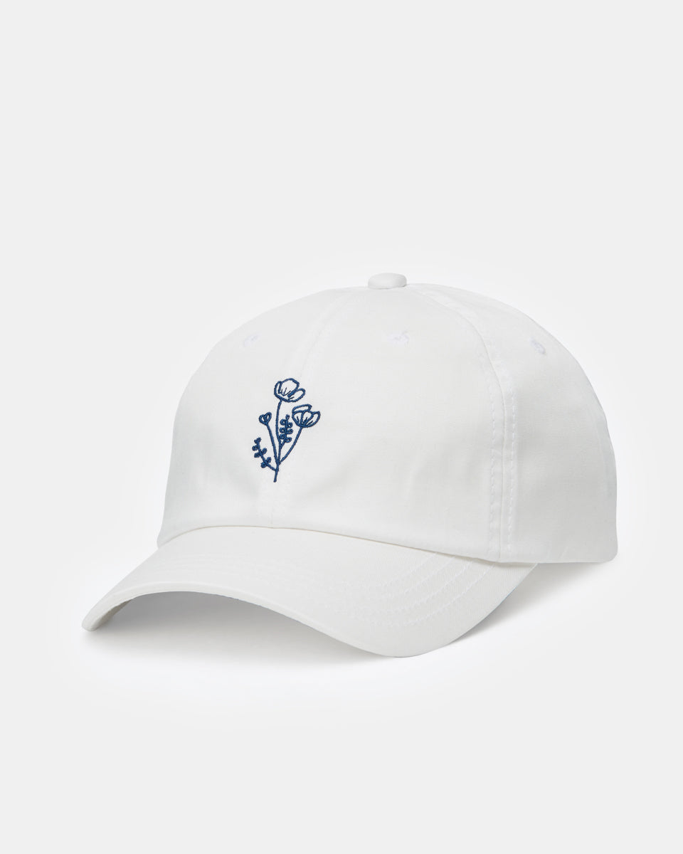 Flower Embroidery Peak Hat